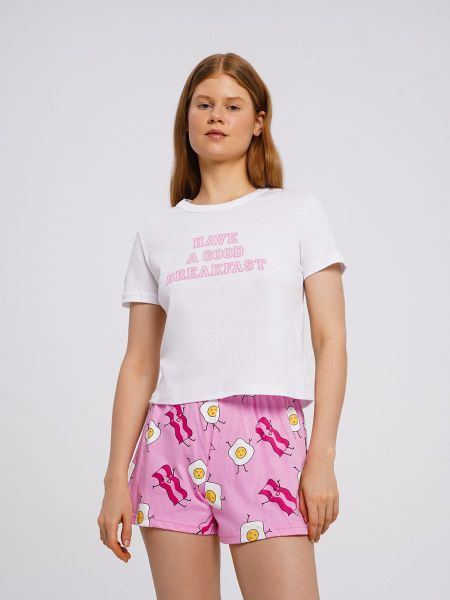 пижама с шортами из хлопка