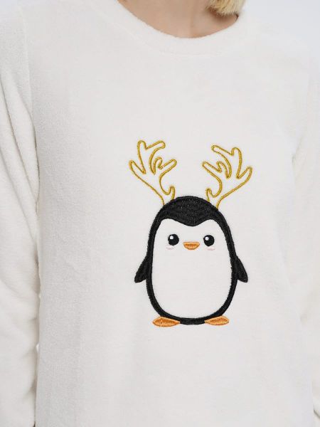 теплая новогодняя пижама с пингвинами