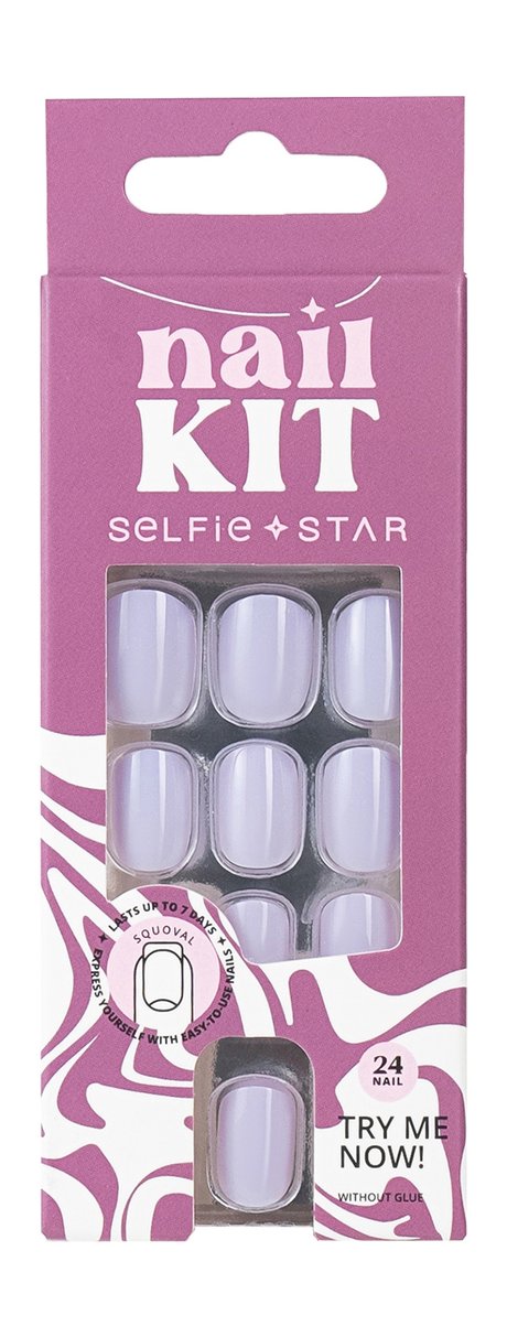 selfie star short length nails kit lilac fairy