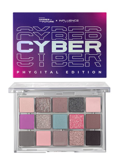influence beauty cyber eyeshadow palette phygital edition