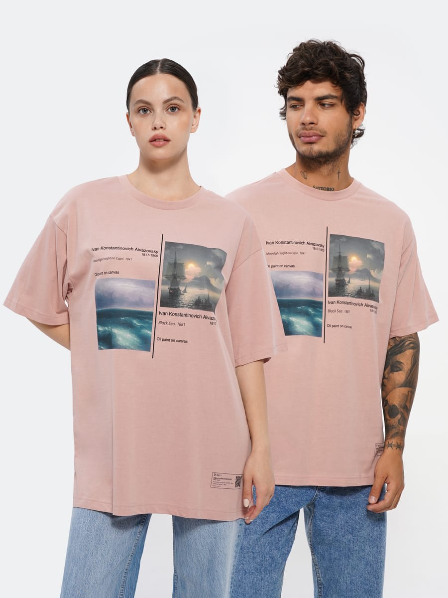 футболка третьяковская галерея айвазовский и. «черное море» «лунная ночь на капри»
