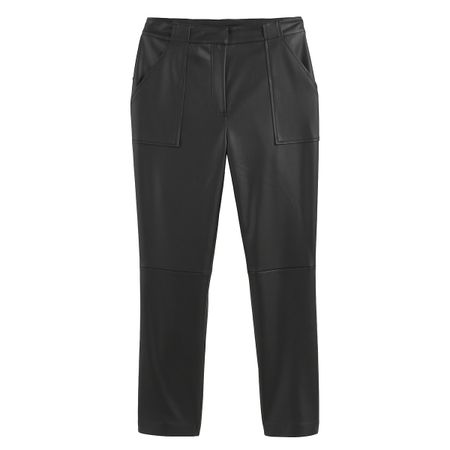 брюки прямого покроя из искусственной кожи 36 (fr) - 42 (rus) черный