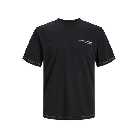 футболка с круглым вырезом и логотипом xs черный