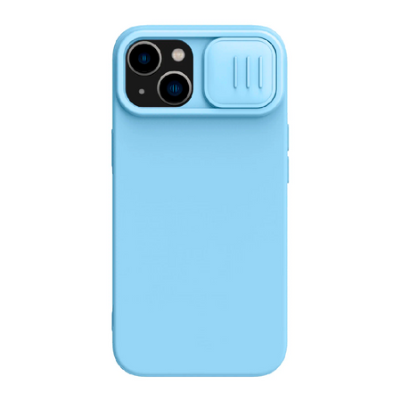 силиконовая накладка для iphone 14 plus (sc) светло-голубая partner