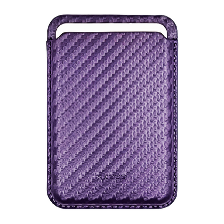 картхолдер кожаный магнитный kzdoo фиолетовый
