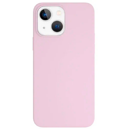 силиконовая накладка для iphone 14 (sc) светло-розовая partner
