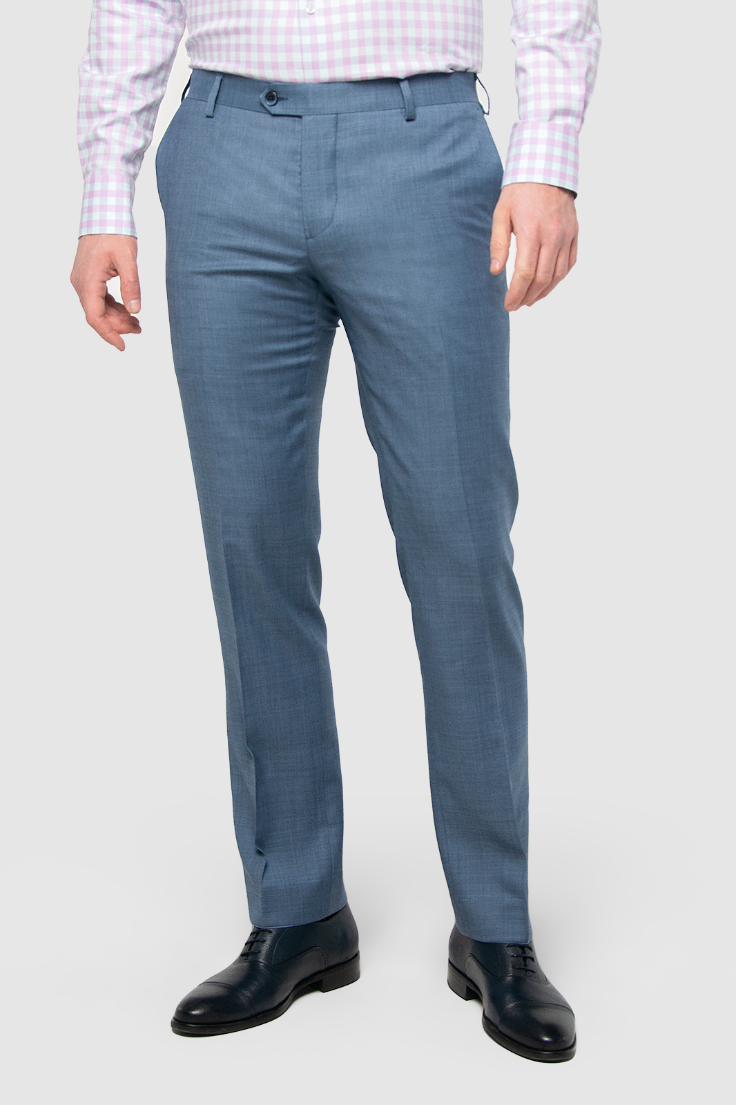 kanzler брюки прямые темно-голубые из шерсти anti-wrinkle