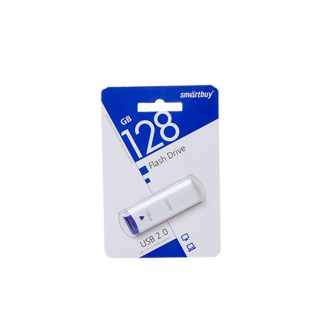 usb flash drive 128gb - smartbuy easy white sb128gbew