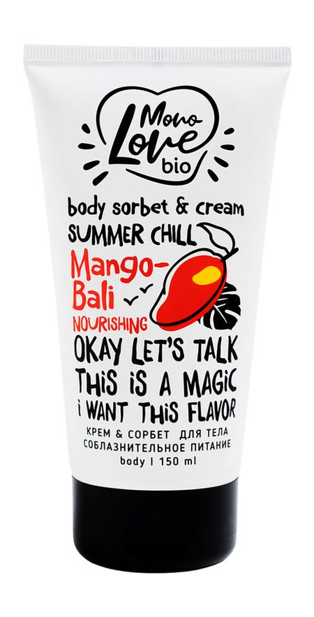 monolove bio mango-bali nourishing body sorbet & cream