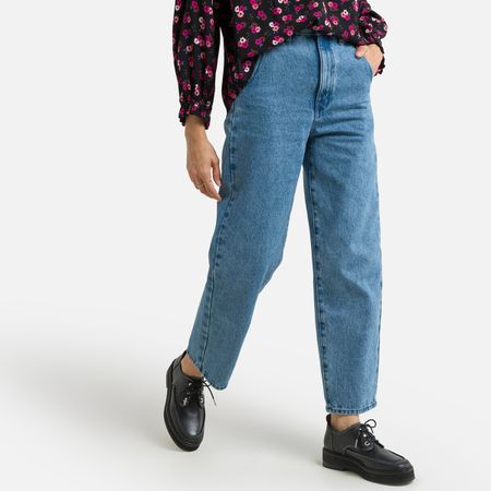 джинсы широкие с завышенной талией loumi 27 (us) - 42/44 (rus) синий