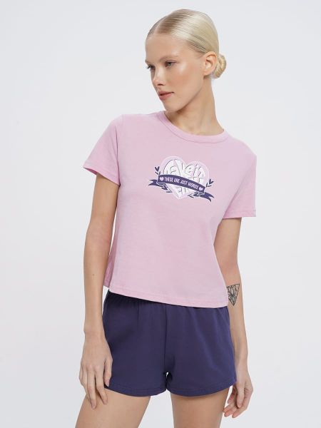хлопковая пижама с футболкой и шортами