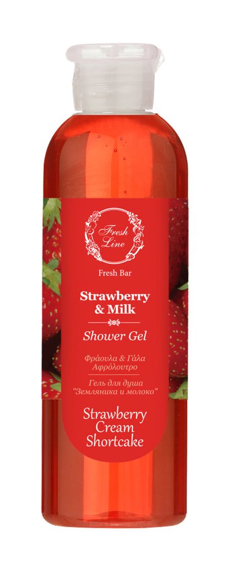 fresh line strawberry and milk shower gel