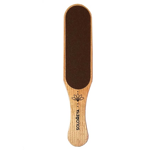пилка для ногтей solomeya широкая профессиональная деревянная педикюрная пилка (черная)/professional wooden wide foot file (black) #100/220