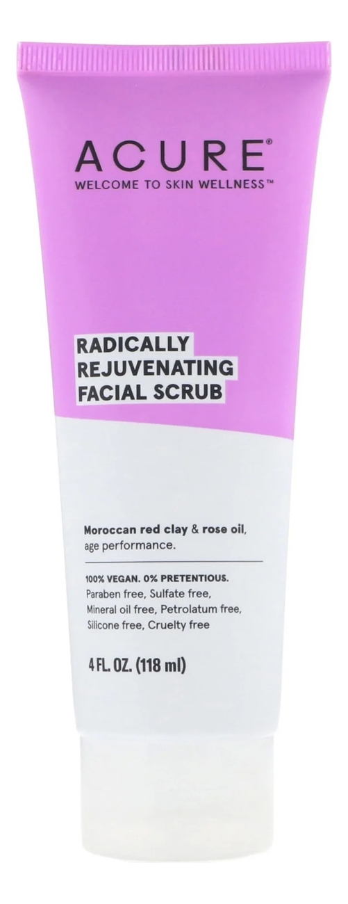 скраб для лица с марокканской красной глиной и розовым маслом radically rejuvenating facial scrub 118мл