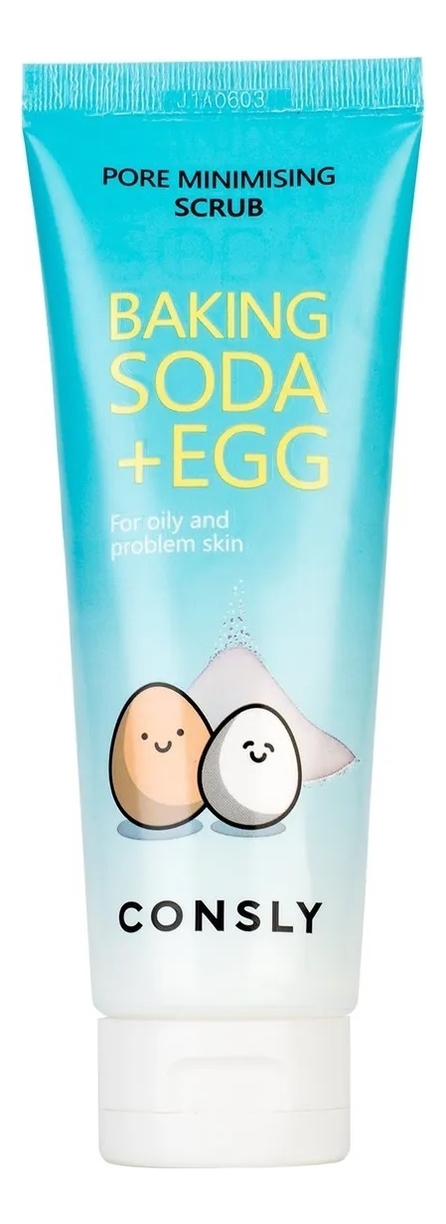 скраб для лица с содой и яичным белком baking soda & egg pore minimising scrub 120мл