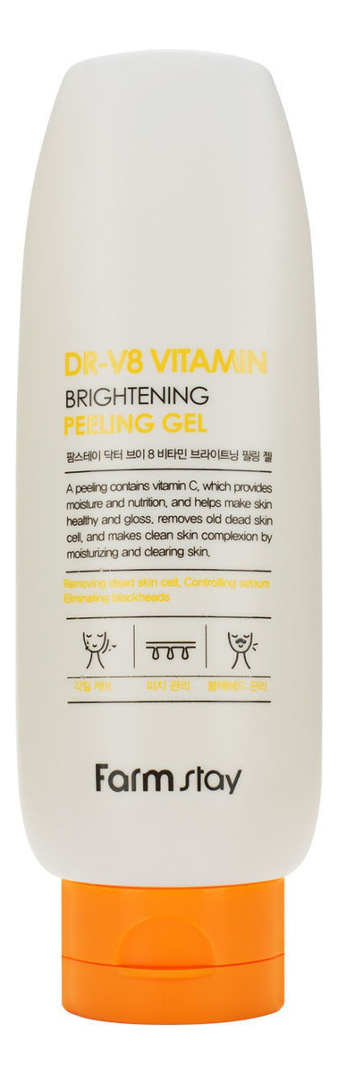 витаминный пилинг-гель для лица dr-v8 vitamin brightening peeling gel 150мл