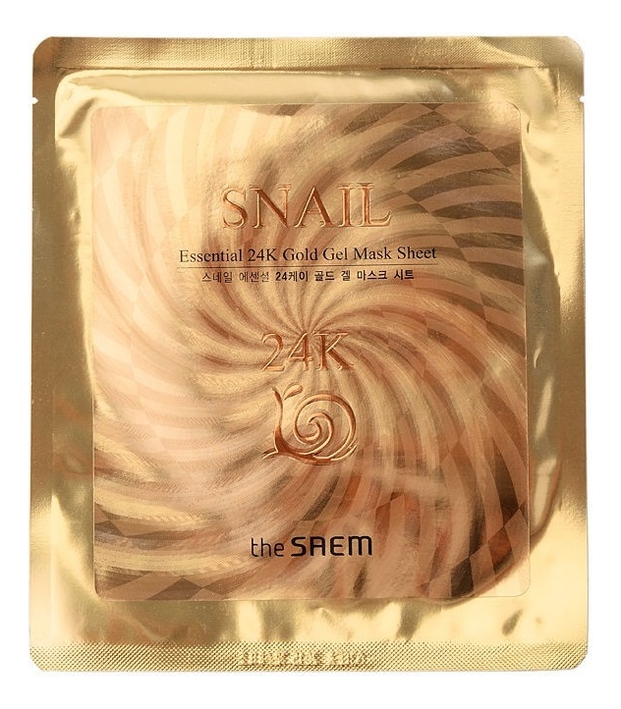 маска для лица улиточная гелевая snail essential 24k gold gel mask sheet 30мл