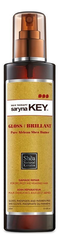 блеск-спрей для волос с африканским маслом ши damage repair gloss brillant pure african shea butter: блеск-спрей 250мл