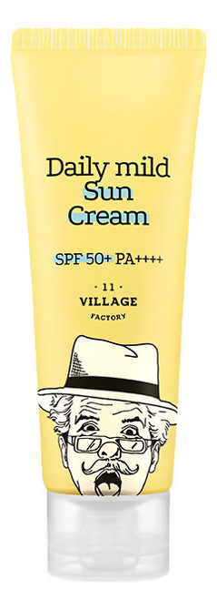 солнцезащитный крем для лица daily mild sun cream spf50+ pa++++: крем 25мл
