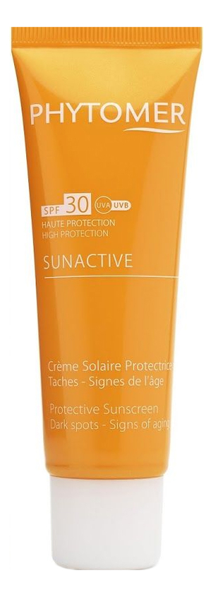 солнцезащитный крем для лица sunactive creme solaire protectrice taches-signes de l’age spf30 50мл