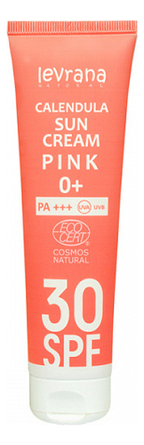 солнцезащитный крем для лица и тела с гидролатом календулы calendula sun cream pink 0+ 100мл: крем spf30+