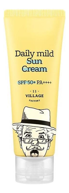 солнцезащитный крем для лица daily mild sun cream spf50+ pa++++: крем 50мл
