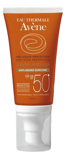 солнцезащитный антивозрастной крем для лица peaux sensibles tres haute protection solaire anti-age spf50+ 50мл