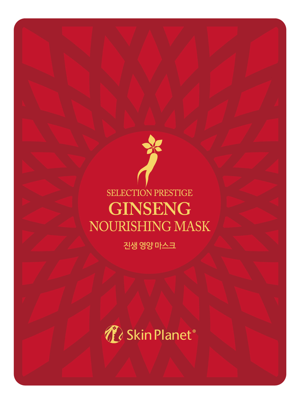 тканевая маска для лица с экстрактом женьшеня skin planet ginseng nourishing mask 25г