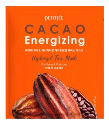 гидрогелевая маска для лица с экстрактом какао cacao energizing hydrogel face mask: маска 1шт