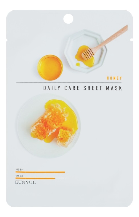 тканевая маска для лица с медом honey daily care sheet mask 22г: маска 1шт