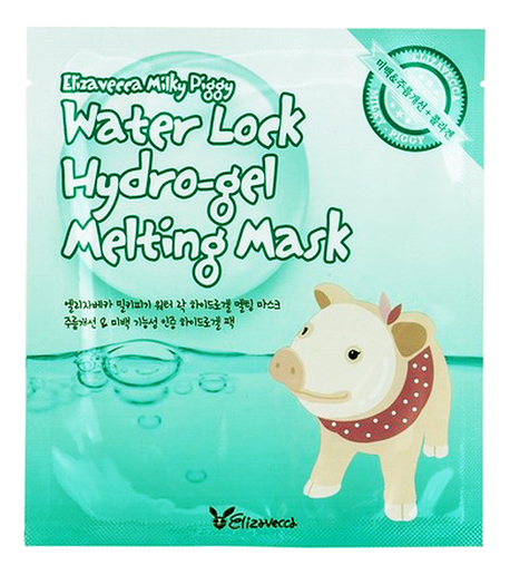 гидрогелевая маска для лица milky piggy water lock hydro-gel melting mask 30г: маска 1шт