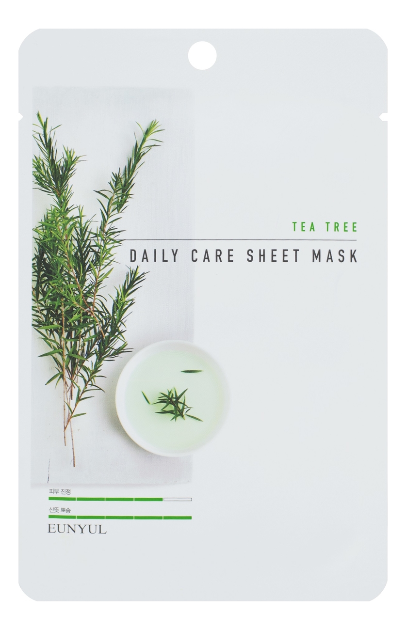 тканевая маска для лица с экстрактом чайного дерева tea tree daily care sheet mask 22г: маска 1шт