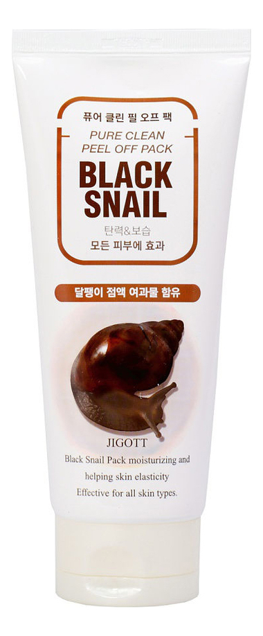 маска-пленка для лица с муцином черной улитки black snail pure clean peel off pack 180мл