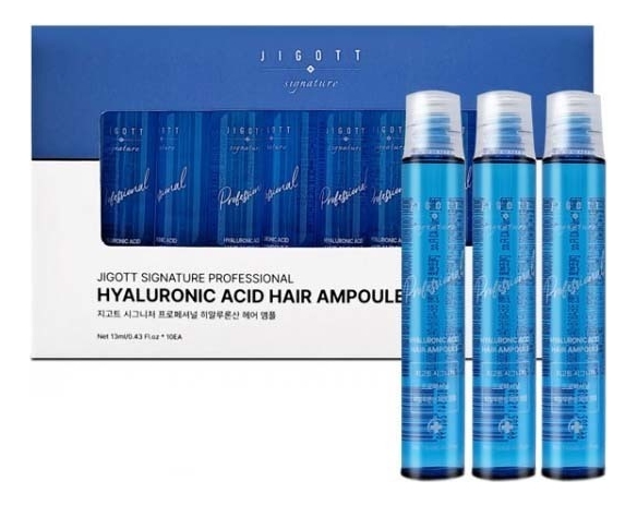 ампульная сыворотка для волос с гиалуроновой кислотой signature professional hyaluronic acid hair ampoule 10*13мл