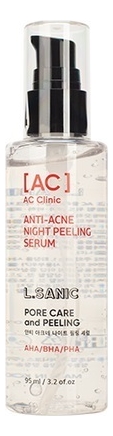 сыворотка-пилинг для лица с кислотами ac clinic anti-acne night peeling serum aha