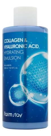 эмульсия для лица с гиалуроновой кислотой и коллагеном collagen & hyaluronic acid hydrating emulsion 300мл