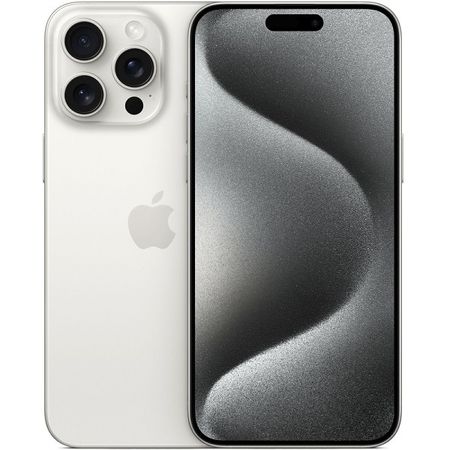 мобильный телефон apple iphone 15 pro max 1tb dual: nano sim + esim titanium white (титановый белый)