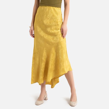 юбка асимметричная длинная с воланами 38 (fr) - 44 (rus) желтый