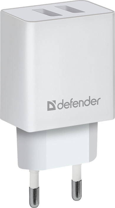 зарядное устройство сетевое defender upa-22 83580 5v/2.1a 2xusb