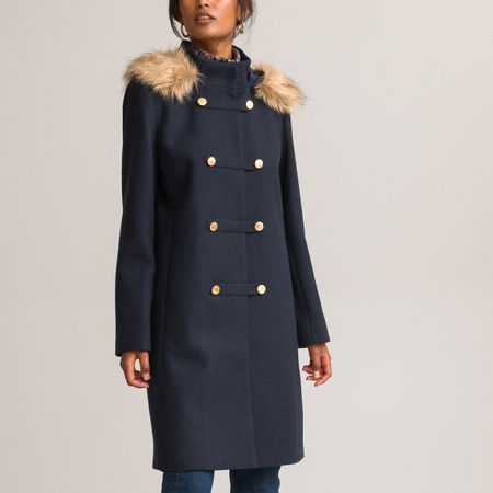 пальто средней длины с застежкой на пуговицы 42 (fr) - 48 (rus) синий