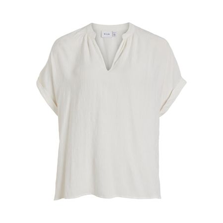 блузка с v-образным вырезом и короткими рукавами 38 (fr) - 44 (rus) белый