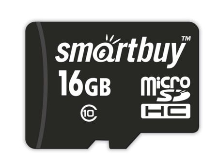 карта памяти 16gb - smartbuy micro secure digital hc class 10 le sb16gbsdcl10-00le