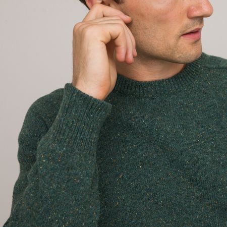 пуловер с круглым вырезом из плотного трикотажа xxl зеленый