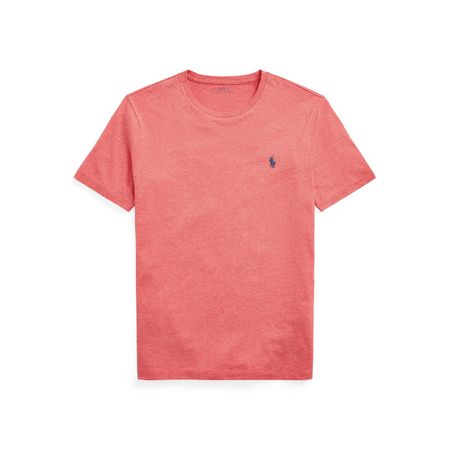 футболка с круглым вырезом из хлопкового джерси l розовый