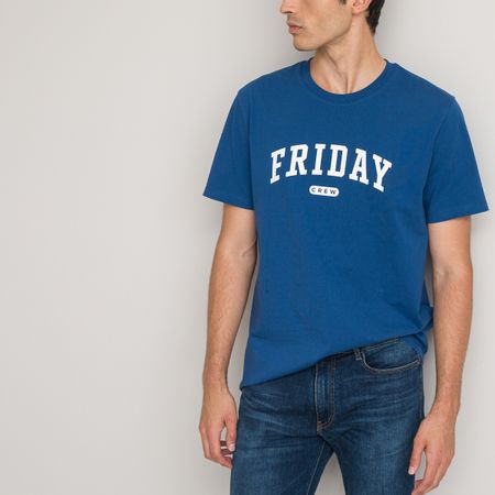 футболка с круглым вырезом и короткими рукавами m синий