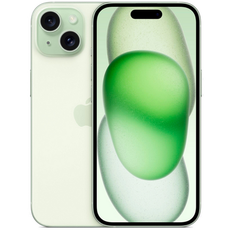мобильный телефон apple iphone 15 256gb dual nano sim green (зеленый)