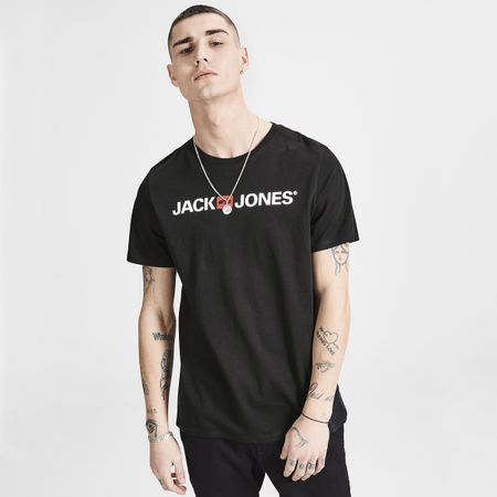 футболка с круглым вырезом короткими рукавами и принтом спереди xxl черный
