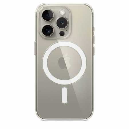 пластиковая накладка clear case magsafe для iphone 15 pro прозрачная