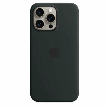силиконовая накладка silicone case с magsafe для iphone 15 pro черная uae