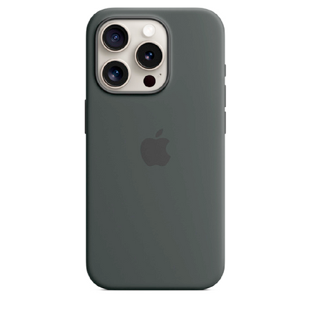 силиконовая накладка silicone case с magsafe для iphone 15 pro max натурал титан sz